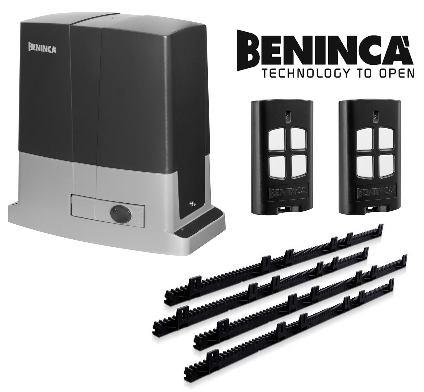 Beninca Italian Sliding Gate Motor BULL424 SE 240V 400kg with LCD display for ease of D.I.Y. installation - Motor kit