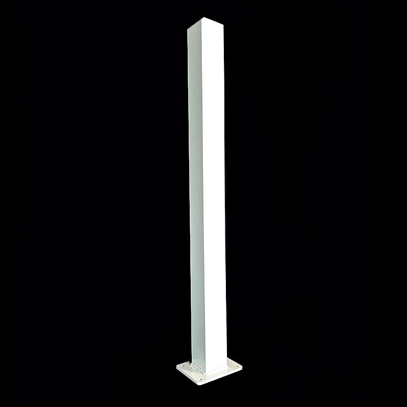 Aluminium Post Flanged 1600mm High x 100mm x 100mm