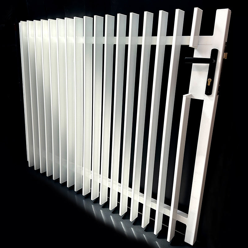 Aluminium Fin Blade Gate Right Hand - DIY Gate Package- 900mm high X 1250mm wide