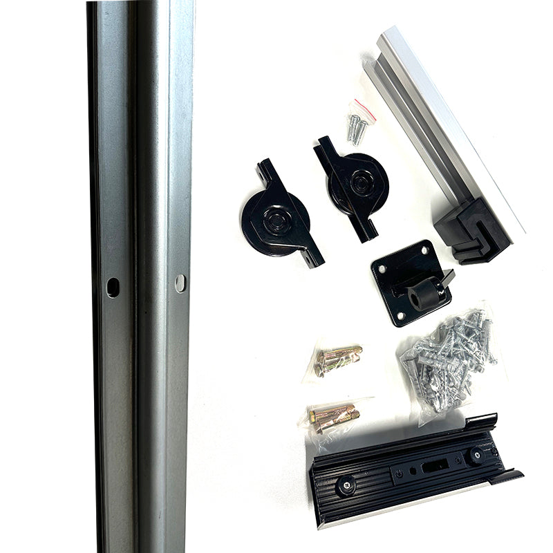 Aluminium Fin Blade Sliding Gate - DIY Gate Package- 1200mm high X 5100mm wide