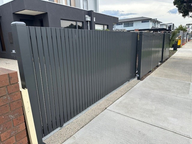 Slat Vertical Sliding Gate - DIY Gate Package 1800mm high X 5000mm wide